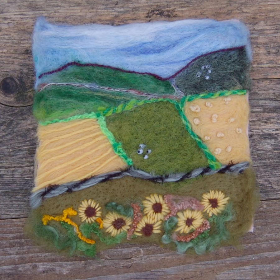 Needle felted picture - Sunflowers Available u... - Folksy folksy.com/items/8279848-… #newonfolksy