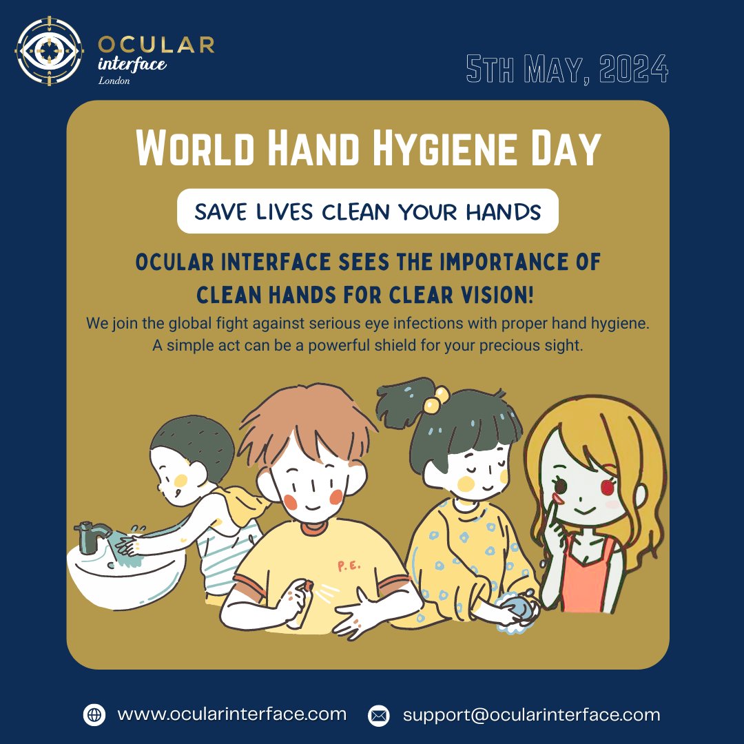Clear Vision through Clean Hands: Celebrating World Hand Hygiene Day!
Join OCULAR Interface for exclusive insights ➡ ocularinterface.com

#HealthyEyes #WashYourHands #WashYourHandsSaveLives #SpreadTheWord #MakeHygieneHabit #HandHygieneDay #OCULARInterface