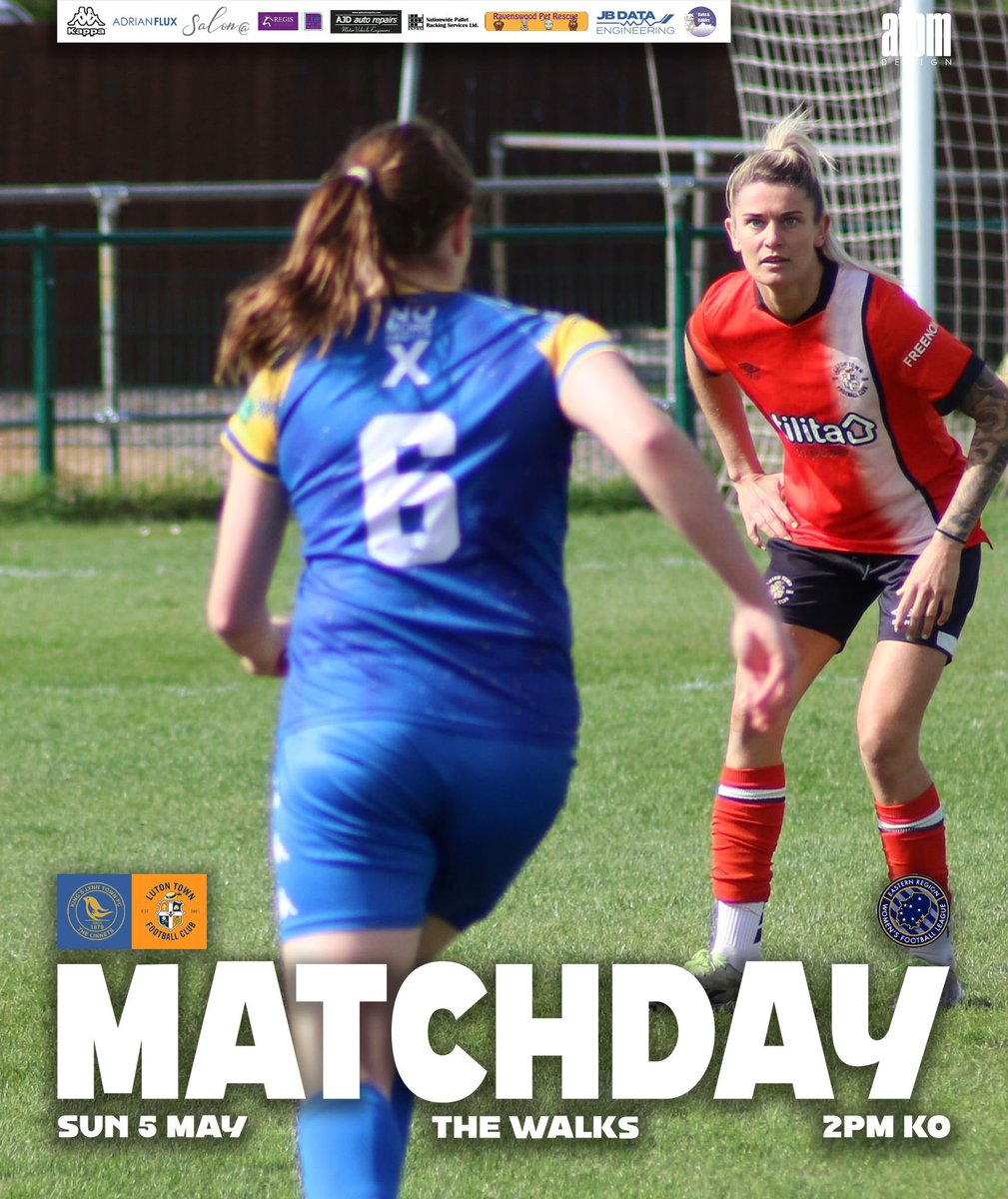 For the final time this season!💙💛 🆚 @LTLFC_Official ⚽️ ERWFL ⏰ 2PM KO 📆 Sunday 5th May 2024 🏟 The Walks Stadium, PE30 5PB 🎟️ Adults £5, U16s FREE 🎟️ (Men’s season ticket holders enter for FREE) 👕 Match day kit sponsor @adrianflux *Please stay around after the game!