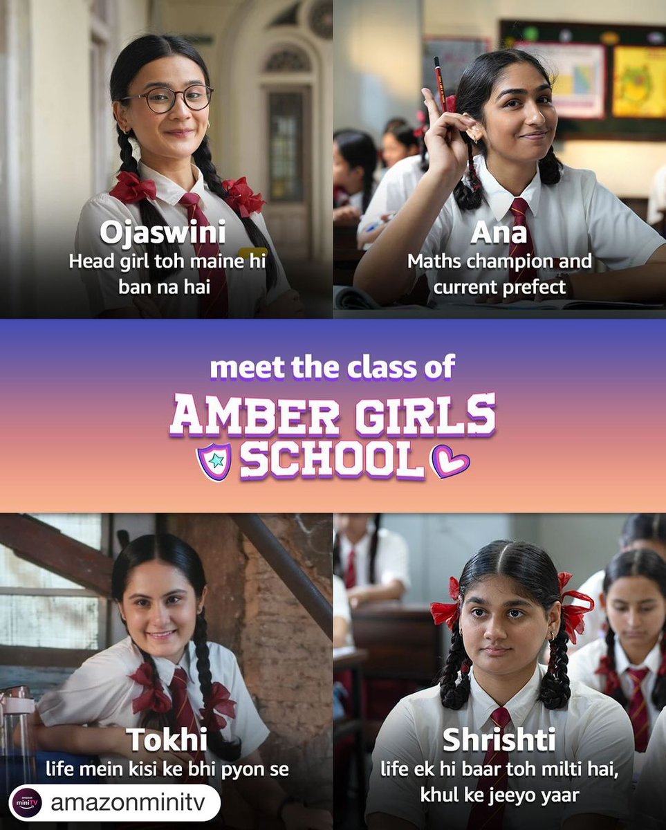 Hamare #AmberGirlsSchool ke bright stars kaise lage, comments mein batao! 🤩🤩 #RajlaxmiRatanSeth #GarimaPuraPatiyaalvi @prawnchilli #CelestiBairagey @TheKajolChugh #ShrutiPanwar @harshkhurrana #IshikaGagneja #AdrijaSinha #SamairaJain #KeshavMehta #AadiBharadwaj @Shibasishsarkar…