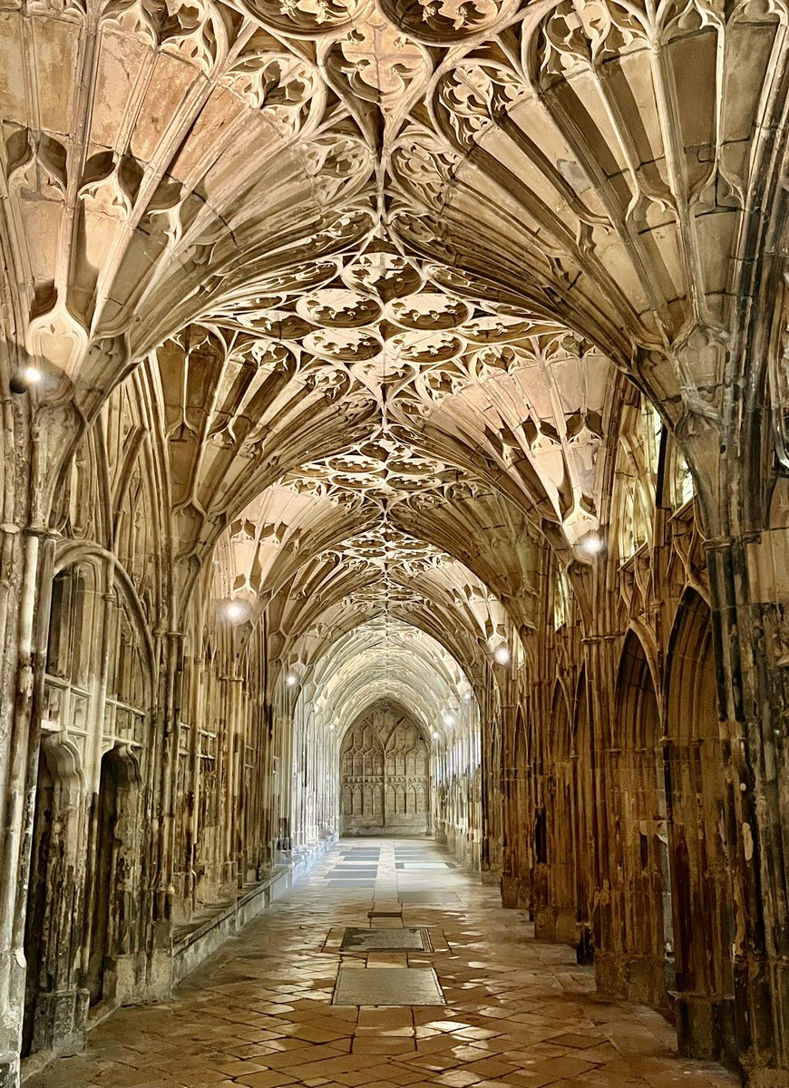 Part of the cloister walk at Gloucester Cathedral. 

My first visit to this wonderful place. Pretty breathtaking. 

#sundaystonework