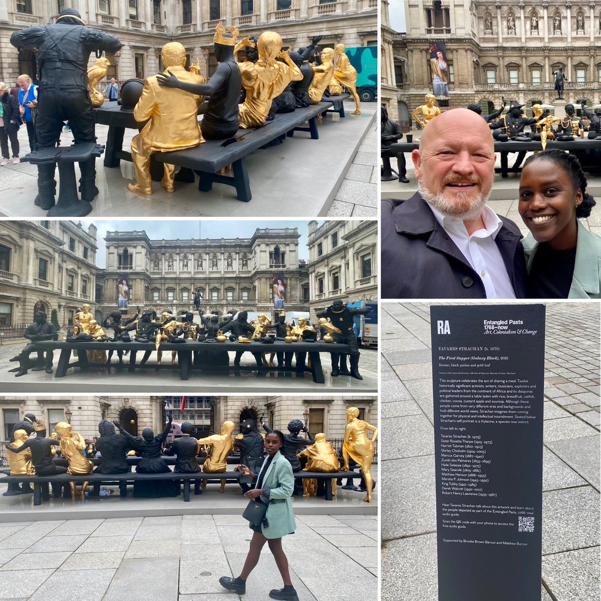 If you’re in and central London then it’s well worth popping along to see the ‘First Supper’ sculpture by Tavares Strachan, outside the @royalacademy. What a magnificent piece of work and a great reminder of people who’ve made massive contributions to society over the years.