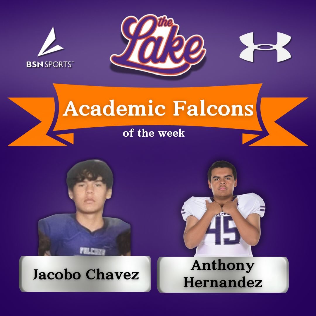 S/O to the Academic Falcons of the Week! These guys have shown that hard work and dedication can get it done on the field AND in the classroom! 🟣🟠📚💯🟠🟣#ufh #falconpride #soar #studentathletes #scholars