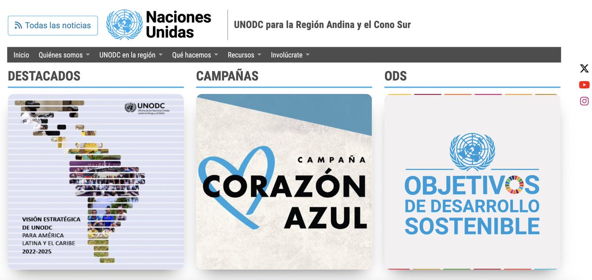 Delighted to announce @UNODCROCOL’s new dynamic website providing a wealth of resources, publications and updates on our work in the Andean Region and Southern Cone: unodc.org/rocol/es/index… 👏 Great to see @UNODC harnessing tech to achieve greater visibility.