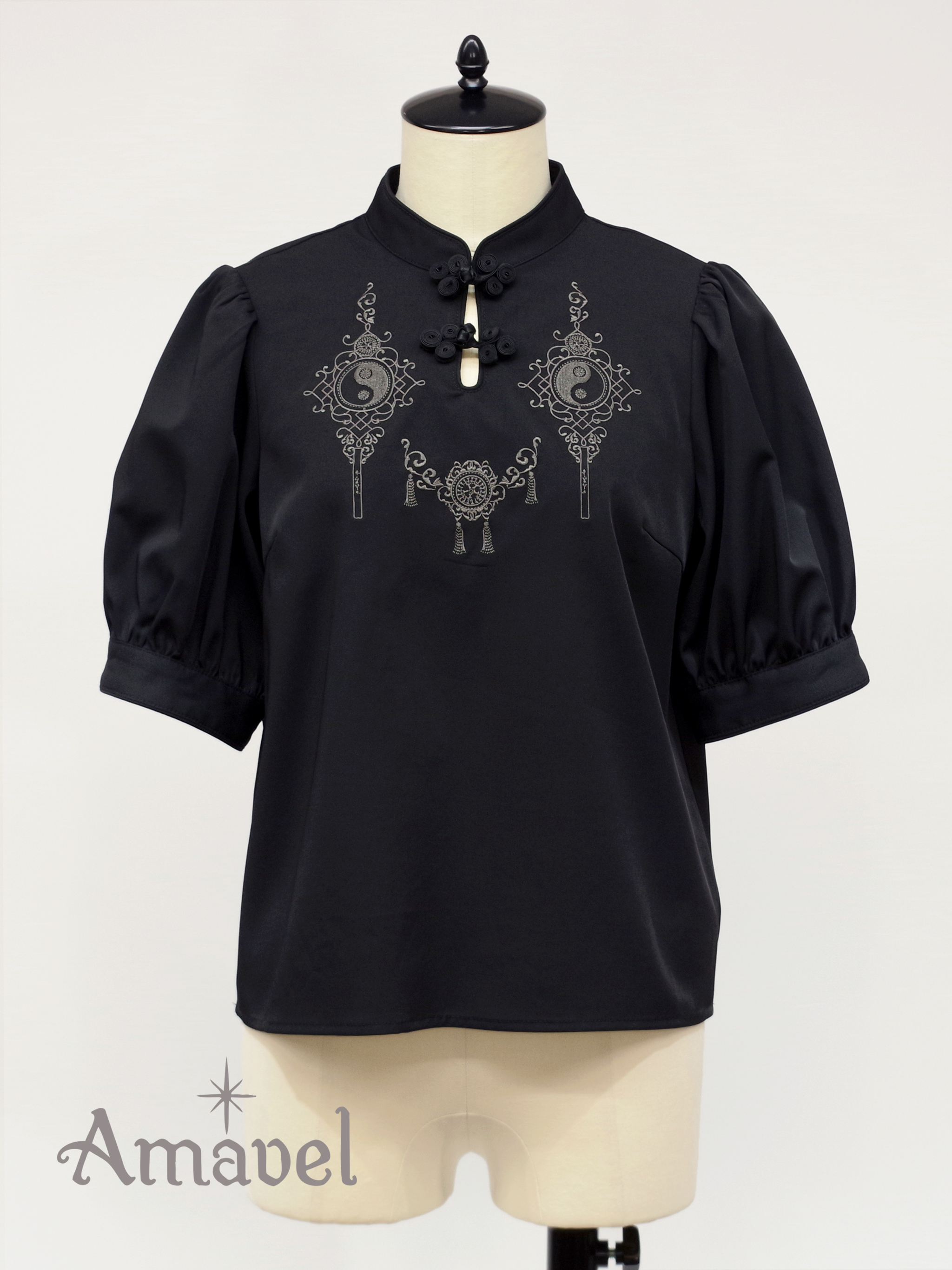 【新品】Oriental Tilesチャイナブラウス(ボルドー) 新品】Oriental Tilesチャイナブラウス(ボルドー) レディース