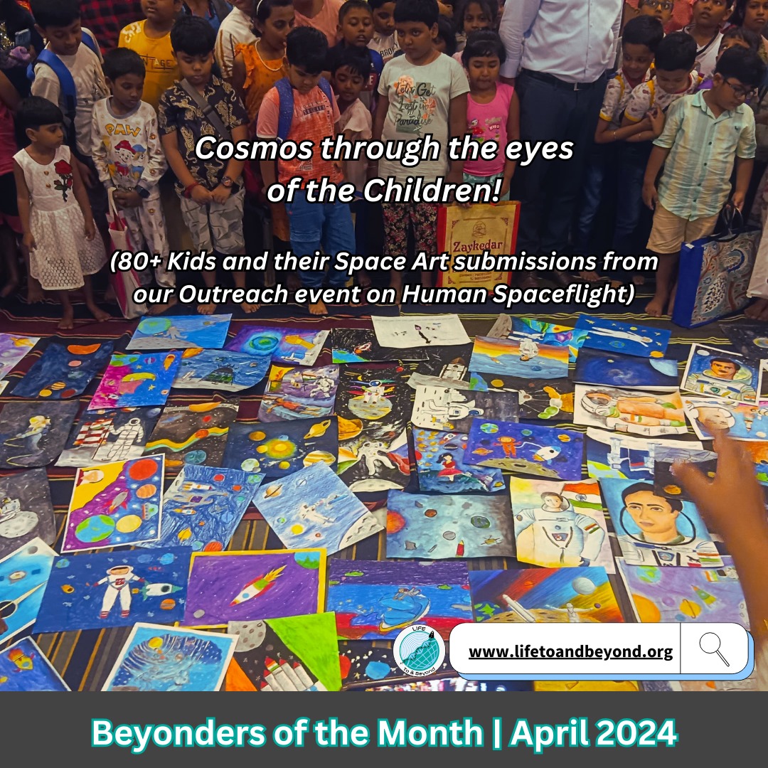 #SUBSCRIBE to The Beyonder's Newsletter here: linkedin.com/build-relation…

In April 2024 we featured the '#SpaceKids' as The Beyonders of the Month! 🚀
In our Russian House, #Kolkata Event on #HumanSpaceflight, these young voyagers won our heARTS through their #SpaceART! 🌟