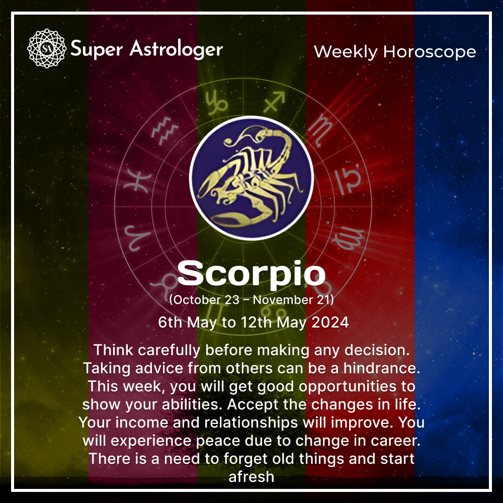 ✨Super Astrologer's Weekly Horoscope! (06th May - 12th May 2024)✨

🌟 Dive into the celestial currents with Super Astrologer's weekly horoscope!

#Aries #Taurus #Gemini #cancer #Leo #Virgo #Libra #Scorpio #Sagittarius #Capricorn #Aquarius #Pisces #LalKitab #dailyhoroscope