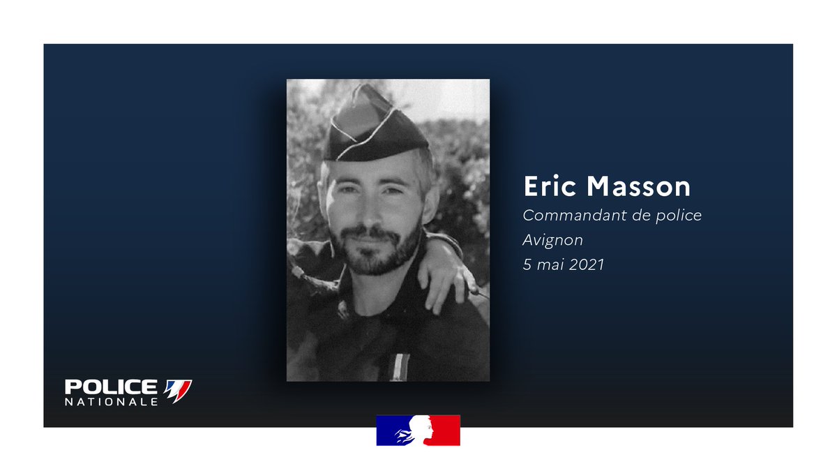 #NoublionsJamais | Le 5 mai 2021, le commandant Eric Masson était abattu lors d'un contrôle de police. Nos pensées accompagnent sa famille, ses proches et ses collègues.