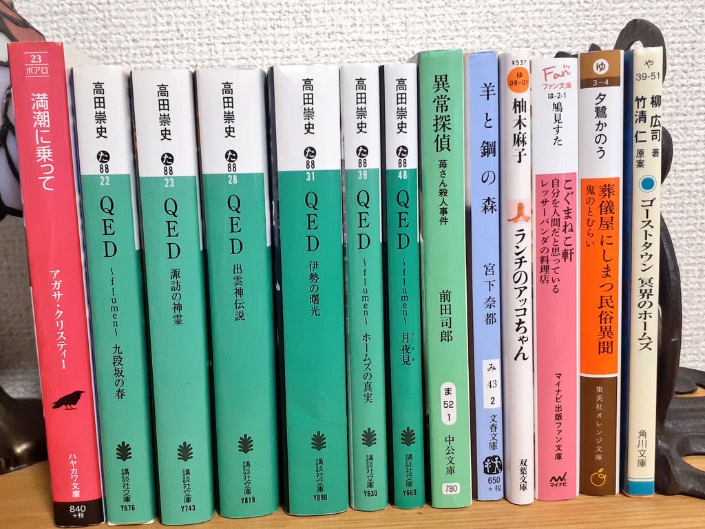 遅ればせながら4月に読んだ本📚️#読了

初読　12冊
再読　  1冊

残積読本　84冊

BEST3(順不同)
🥇QED 伊勢の曙光
🥇QED~flumen~ホームズの真実
🥇QED~flumen~月夜見
どっぷりQEDを堪能した一ヶ月でした✨