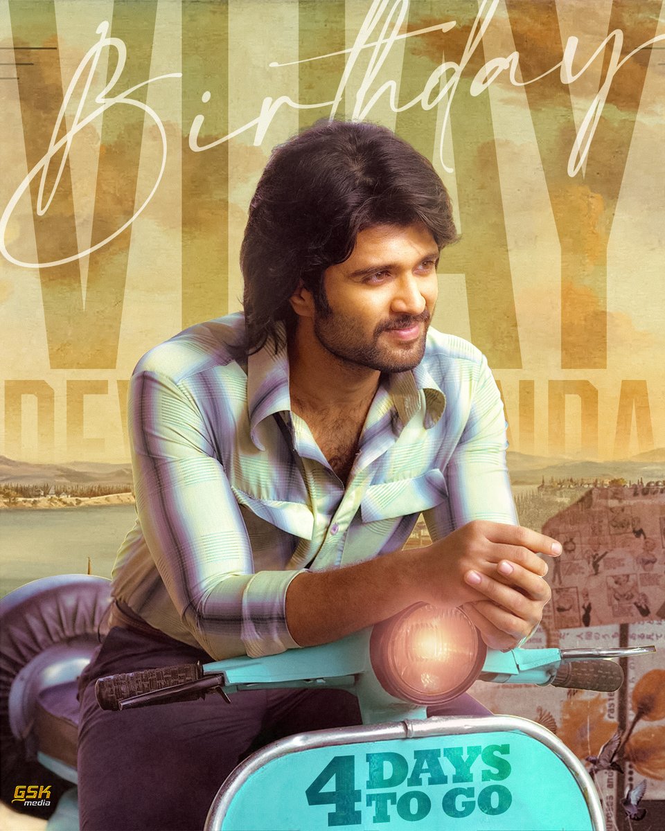 4 Days To Go! The wait ends on May 9th❤️‍🔥💥 Get Ready to Celebrate sensational @TheDeverakonda Birthday in a spectacular way😍💫 #VDBirthdayMonth #VD #VijayDeverakonda