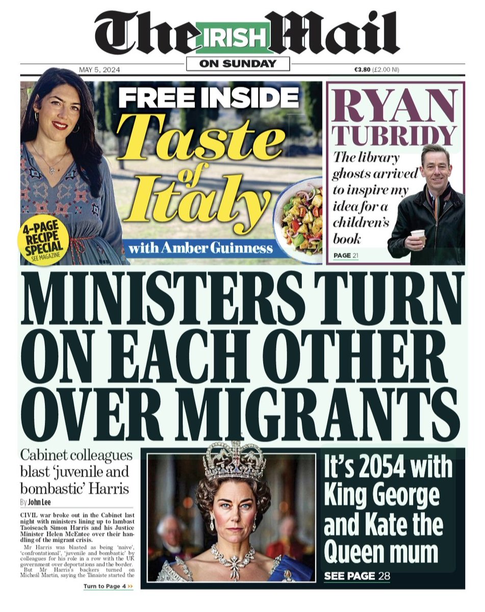 What a headline 😊

Cabinet members are turning on each other over immigration.

@HMcEntee is seen as a liability and @SimonHarrisTD is seen as juvenile and naive.

The lack of leadership to take control of the situation is causing a rift.

#VoteThemOut