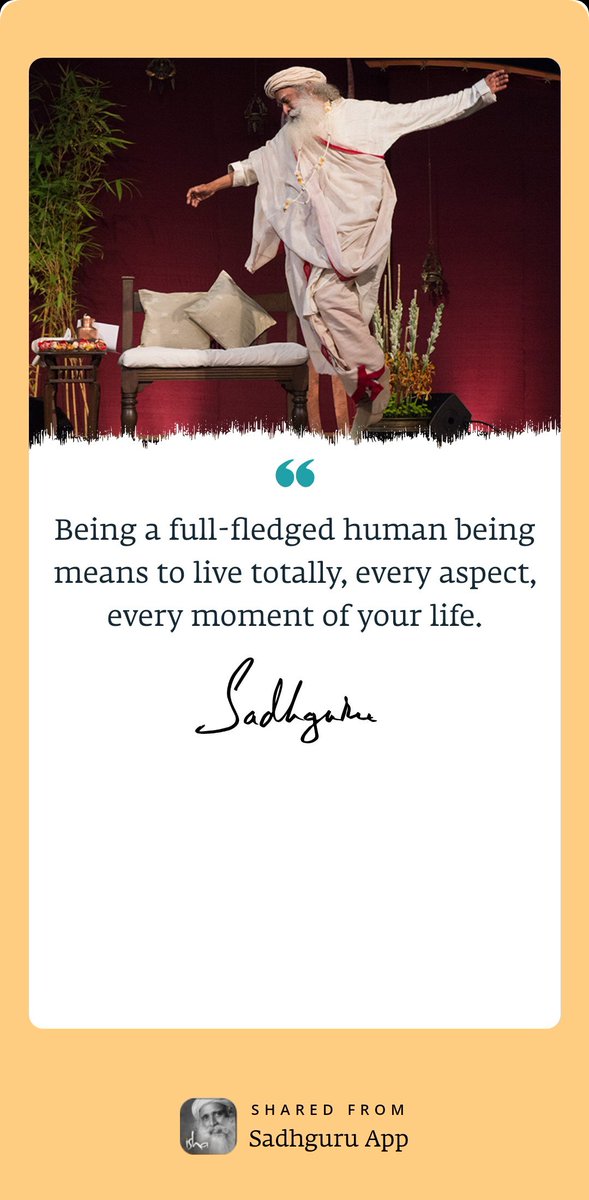 Tomorrow is Shivratri

I liked this quote from Sadhguru and wanted to share it with you. Read more such insightful quotes on the Sadhguru App.

sadhguru-web.app.link/e/story-2024-0…