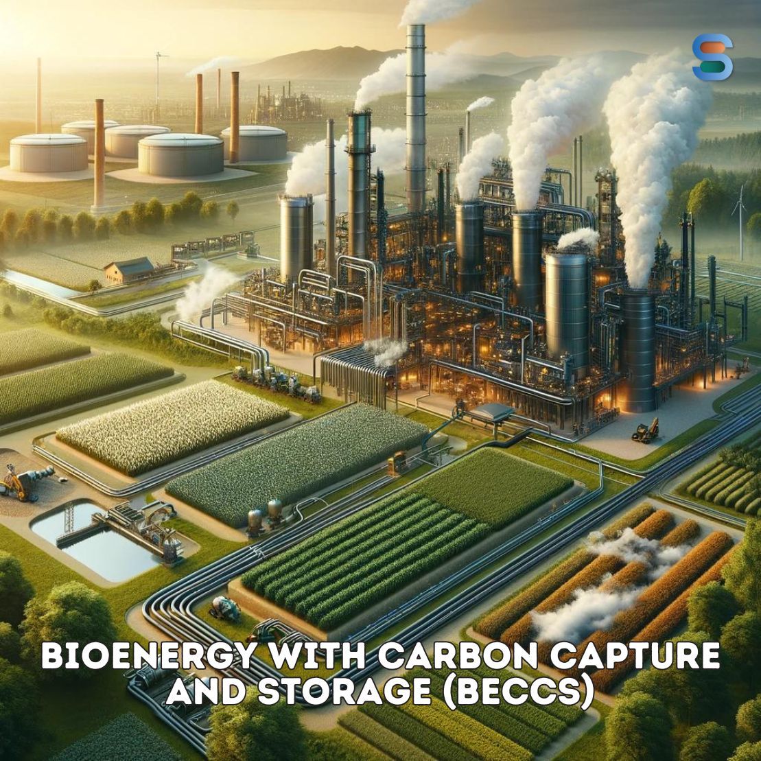 Exploring BECCS: Combining bioenergy with carbon capture, BECCS uses organic matter for energy while capturing CO2, reducing fossil fuel reliance and potentially achieving negative emissions. Despite challenges, it promises a sustainable future. #ClimateAction #BECCS #ClimateTech