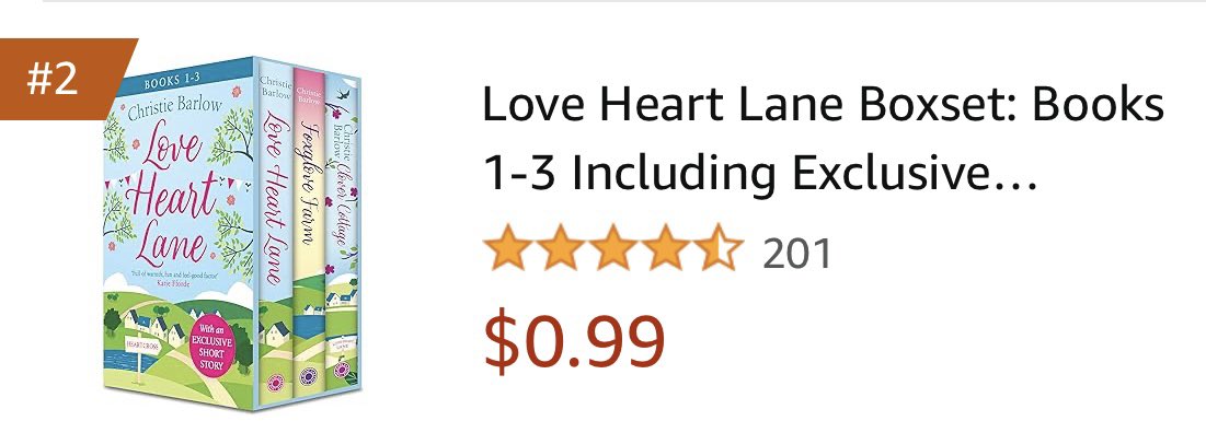 Fabulous to wake up to discover the Love Heart Lane Boxset is climbing the USA charts! AMAZING! 🩷