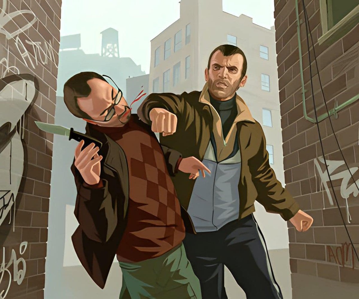 One of the lost #GTAIV artworks, exclusive to capcom-fc, this one is upscaled, couldn't find the original quality.