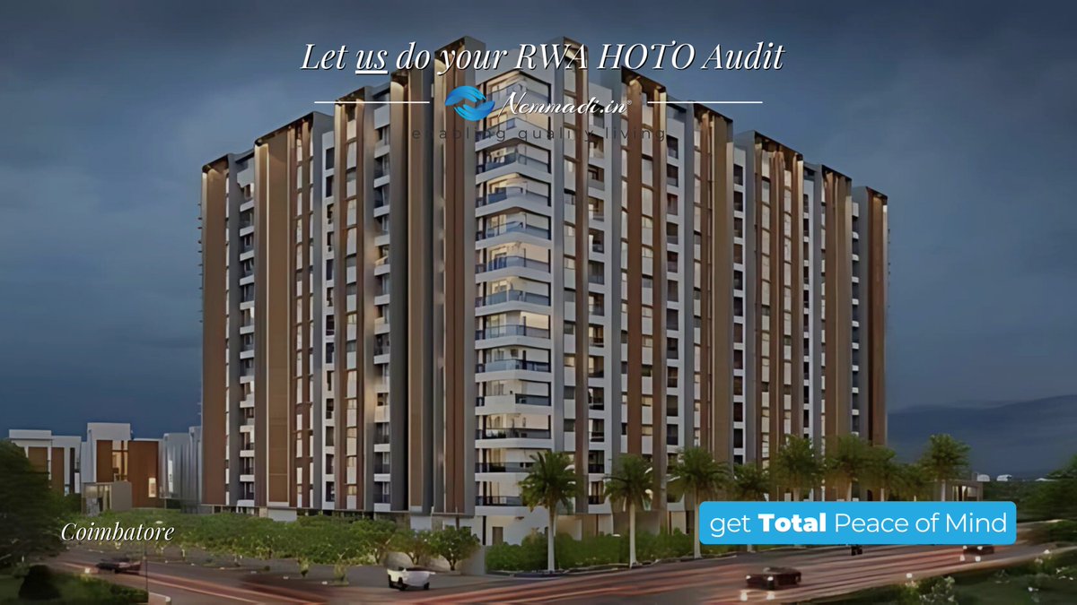 Taking proactive steps towards a 𝙨𝙖𝙛𝙚𝙧 𝙩𝙤𝙢𝙤𝙧𝙧𝙤𝙬!  😍 🥳 

Book Your RWA HOTO Audit: nemmadi.in/quote-for-rwa/
Watch Video: youtu.be/JrrbJeIIMBU?si…

#StaySecure #CommunitySafety #sunday #coimbatore