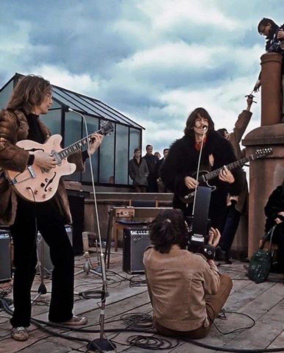 Up on the roof, January 1969 #TheBeatles #getback #sixties #beatleslondon