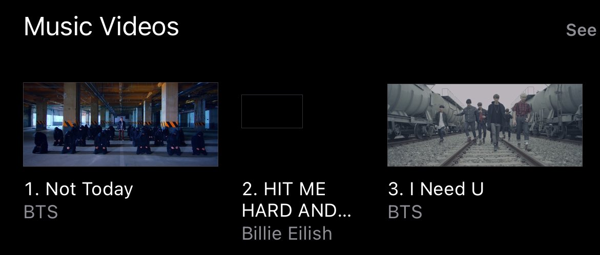 @Army_Connect @BTS_twt Here is the Top 1 and 3 on iTunes music videos