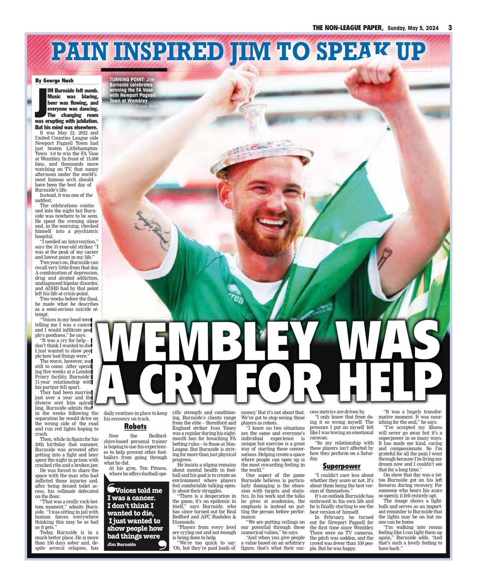 Another excellent article in todays @NonLeaguePaper 

#ItsGoodToTalk chaps….