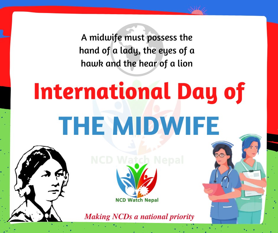 May 5: International Day of the Midwife
Midwives perform a vital service in providing care and support to women while pregnant and throughout labour. 
Read a resource on enhancing  midwifery capacity to contribute to resolve NCDs: shorturl.at/eqV13
#midwife #ActOnNCDs