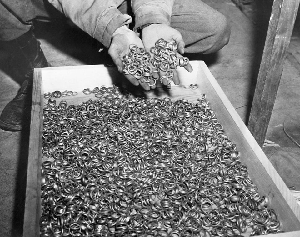 Wedding rings removed from Holocaust victims before they were executed, 1945