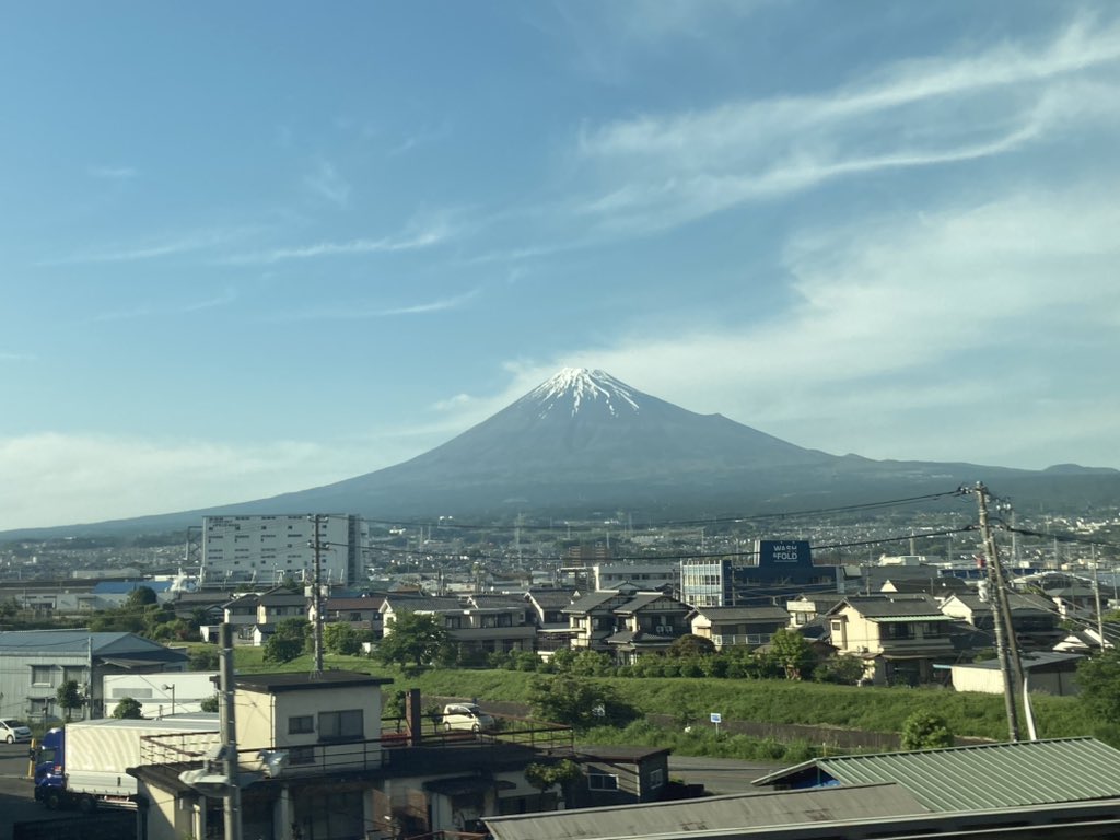 ちゃんと予定通りのに乗れてます🚄

で綺麗な富士山撮れた🗻