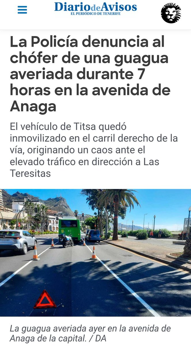 Así está la gestión en TITSA, ni un seguro con servicio de grúas eficaz los siete días de la semana, me dicen que sólo estaba de lunes a viernes pero eso debe ser un chiste (supongo).