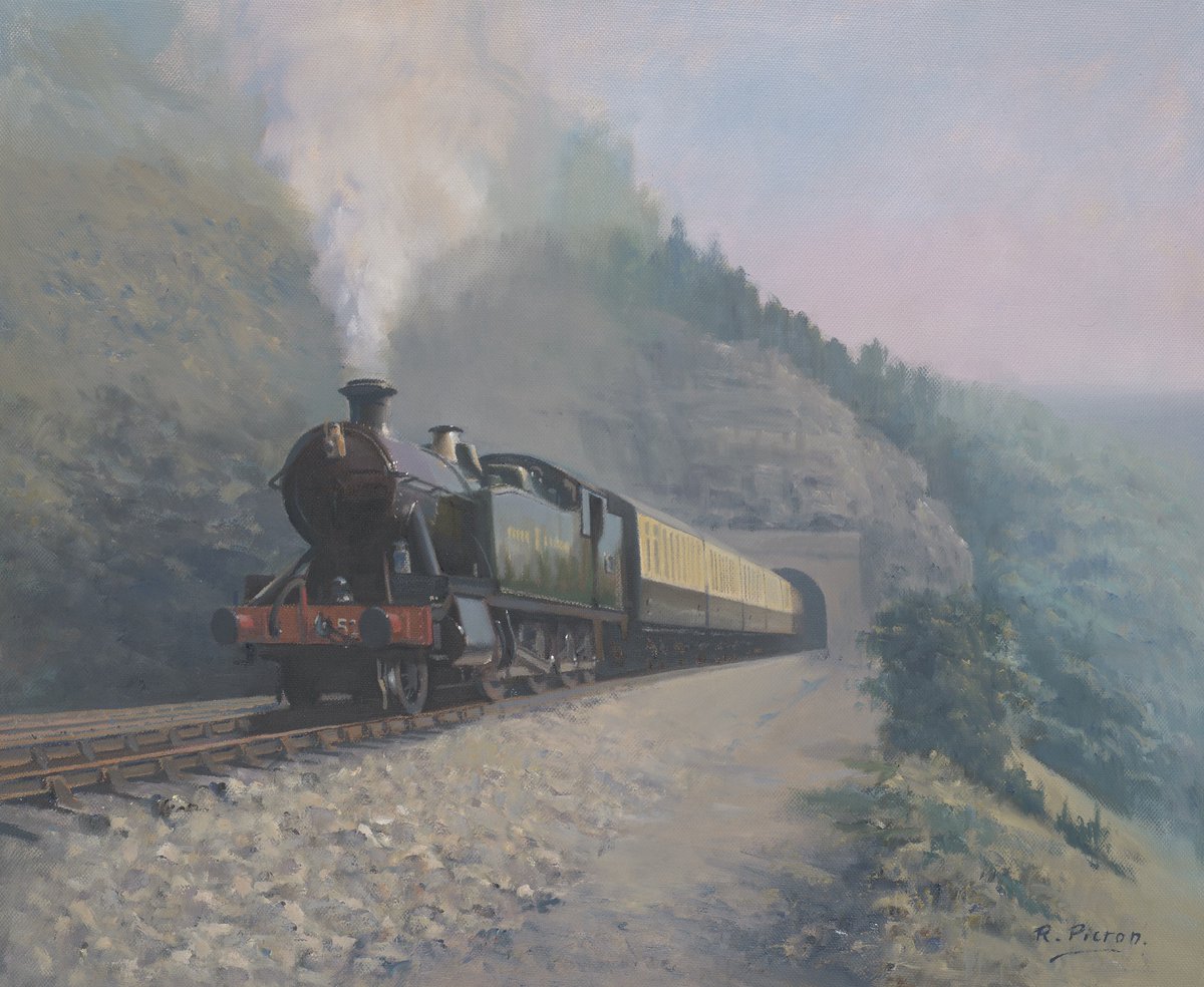 The Pencaedrain Tunnel on the Vale of Neath Railway in South Wales. Oil on Canvas. 20' x 16'
Prints, cards etc of this painting are available on the website -redbubble.com/i/art-print/Th…