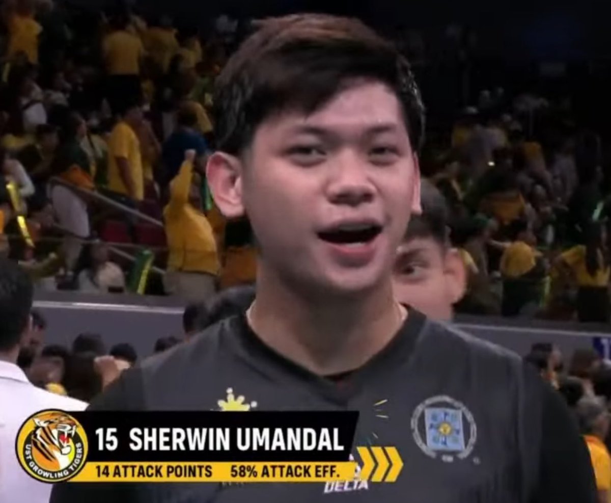 Best Player of the Game is Sherwin Umandal with 14 attack points! Congrats! #UAAPSeason86