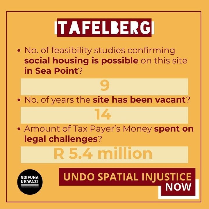 Did you know? The @WesternCapeGov has spent at least R5.4 million of tax payers money on legal challenges fighting against spatial redress in the #Tafelberg matter? #SeaPoint