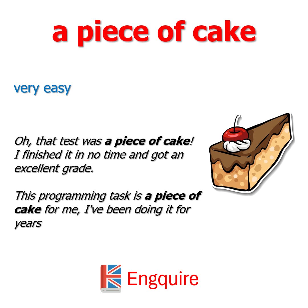a piece of cake #LearnEnglish