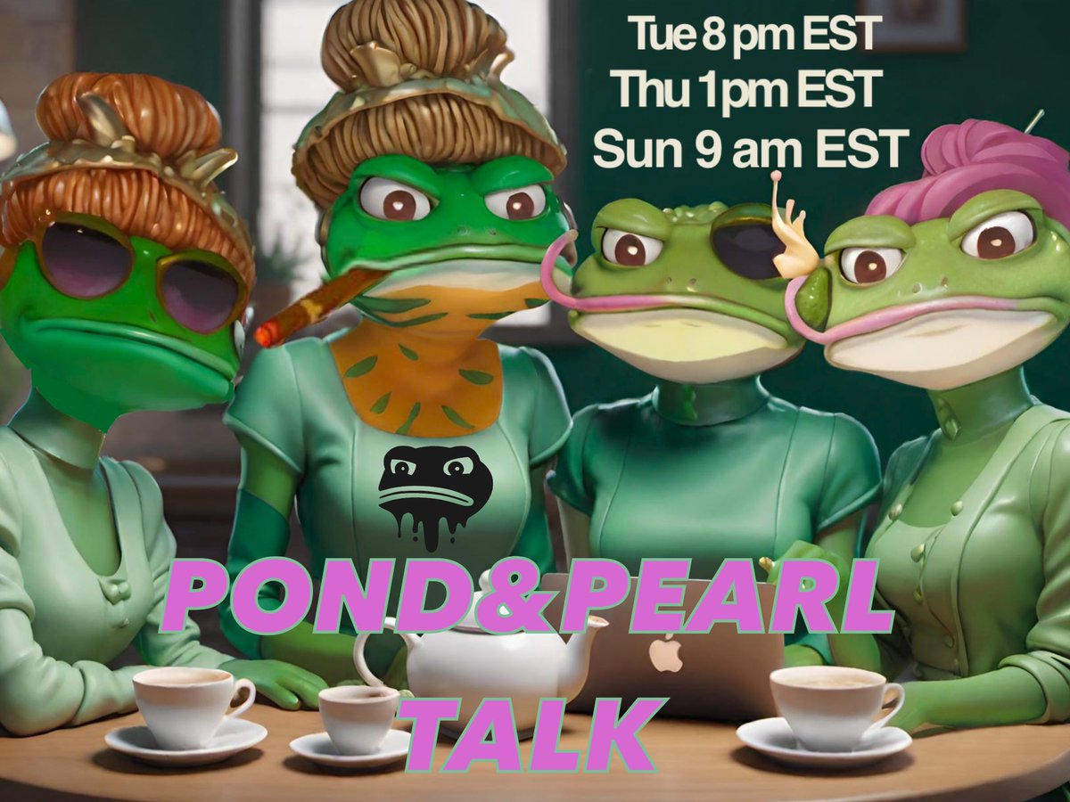 Good morning!
Happy Sunday
Join Ponds 🪷& Pearls 🫧 @ThePlagueNFT 
Let's talk how to combine family life and web3 

Every other Sunday! 
twitter.com/i/spaces/1ZkJz…