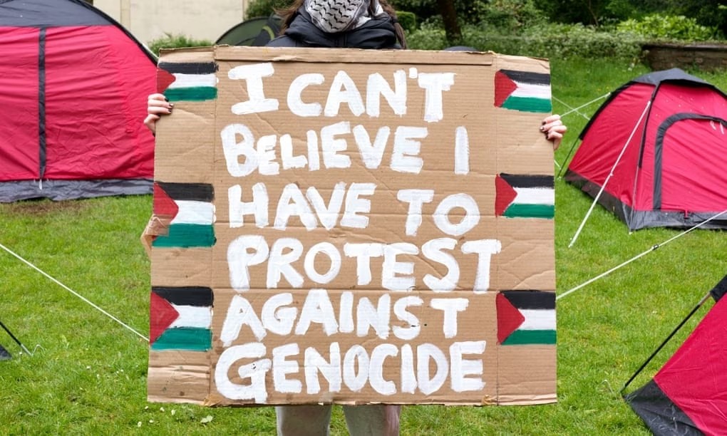 What is so very wrong with our societies that we have to protest against genocide? Why is it even controversial?