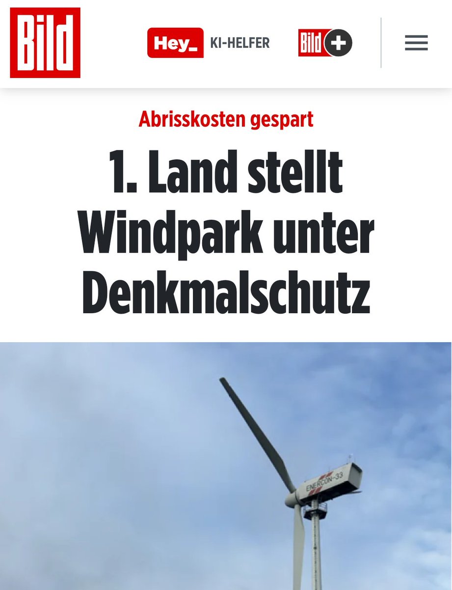 Wenn die Quittung für diesen Windkraftwahn kommt taugt der Windpark immerhin noch als Mahnmal.