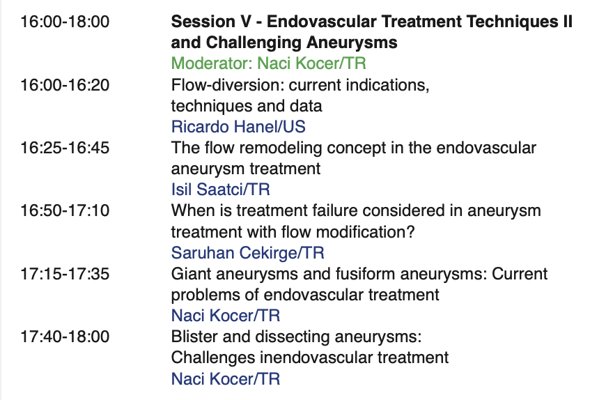 Good morning #Istanbul! #ECINR Course day two! This is today’s schedule! #Neurorad #NeuroIrad #ThisIsESNR