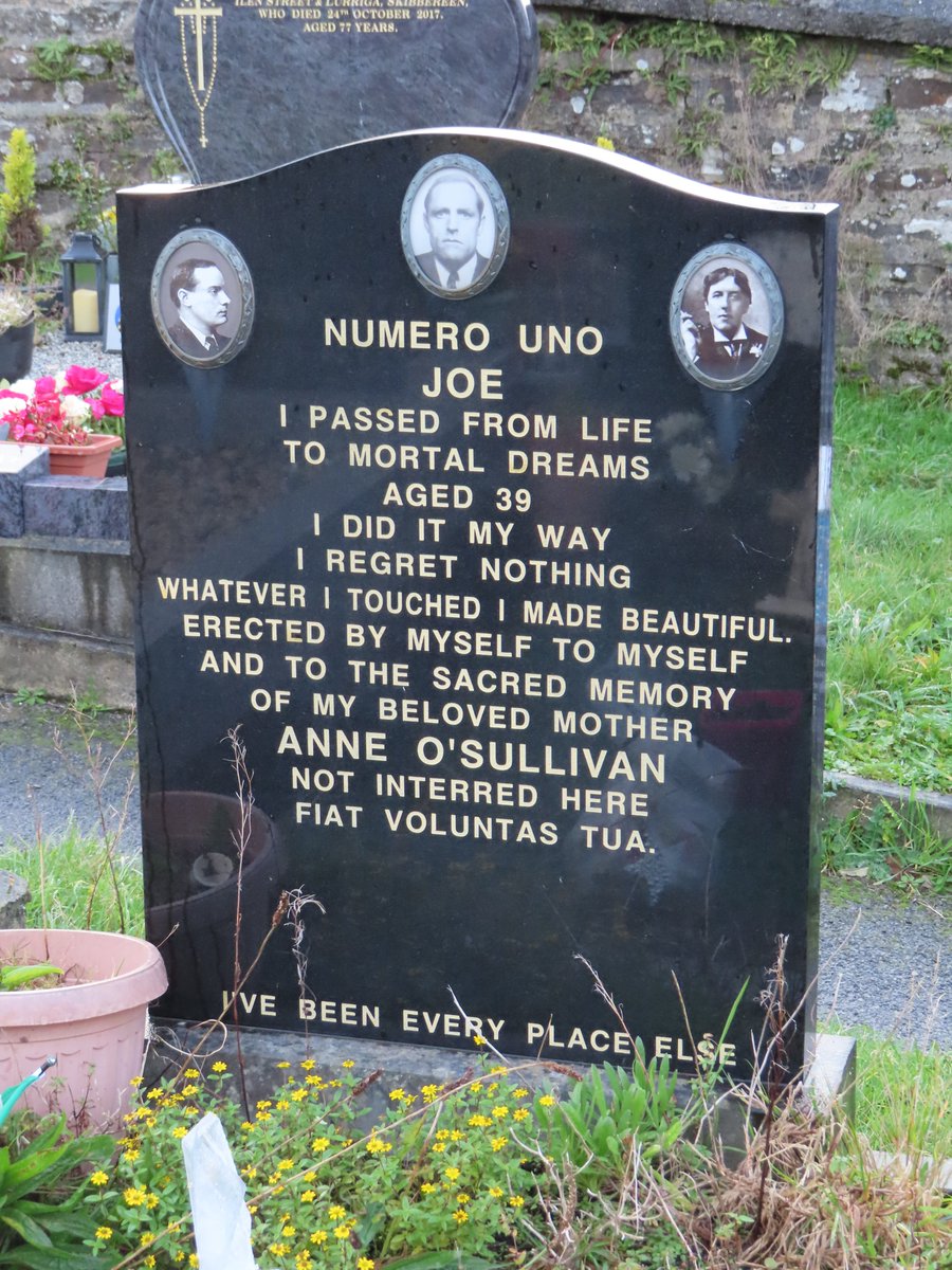 Numero Uno Joe A headstone message that one does not see often readingthesigns.weebly.com/blog/numero-un… #Skibbereen Co. #Cork