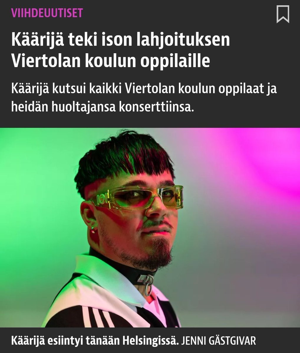 need to cry a bit more? jere had donated tickets to the day gig yesterday to all students (+1 guardian each) who attend the school in vantaa that had the shooting last month 🥺 iltalehti.fi/viihdeuutiset/…