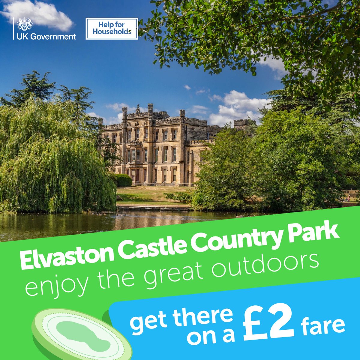 Enjoy some fresh air and discover new destinations🌳 Elvaston Castle Country Park is a historic estate with parkland, woodland and gardens near to Derby and Nottingham. Let us take you there on the £2 fare 🚍 Plan your trip today ⤵️ orlo.uk/3dwPp