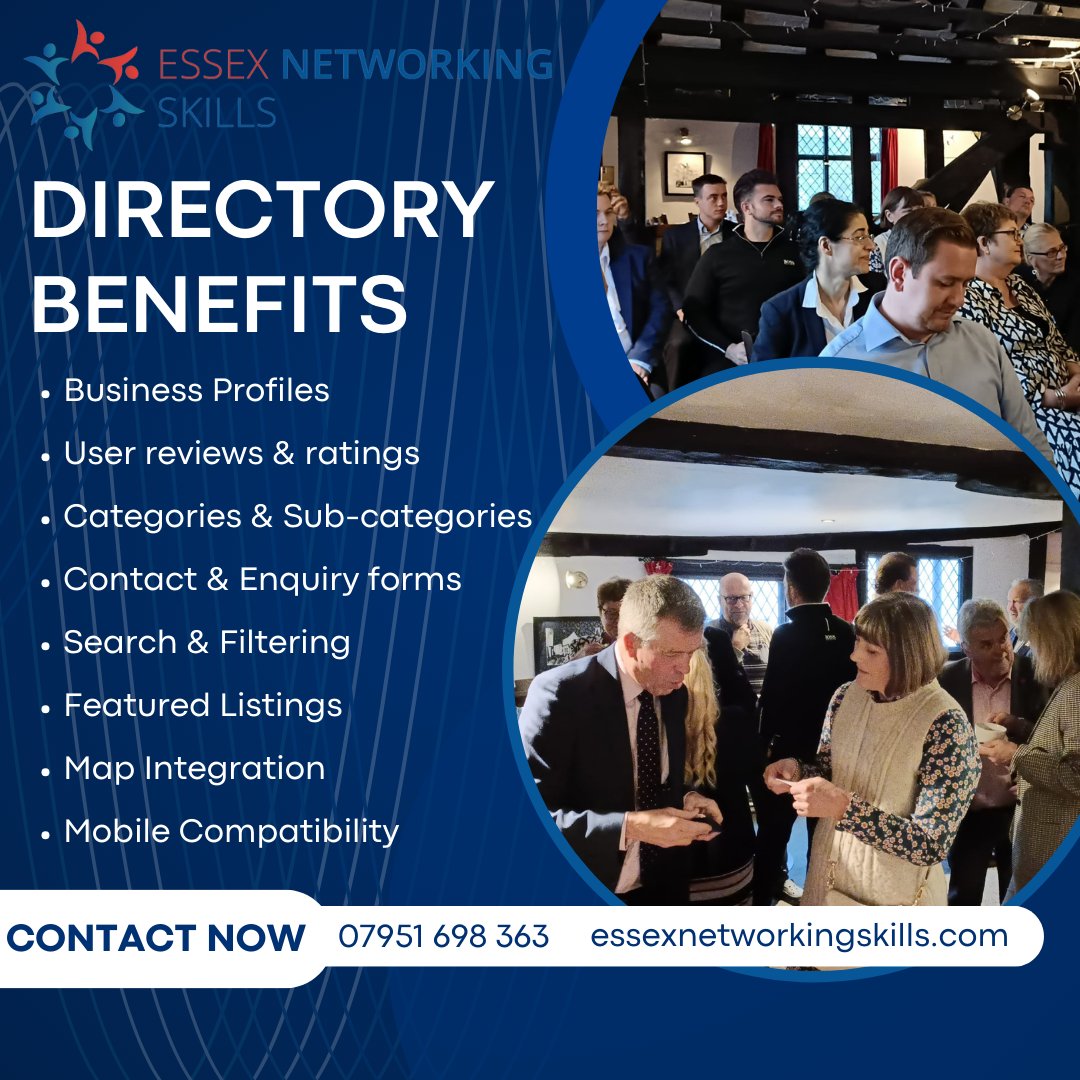 Unlock the Benefits of Essex Networking Skills to Empower Your Success!

essexnetworkingskills.com
mark@essexworkskills.co.uk

#Networking #BusinessNetworking #ProfessionalNetwork #Essexnetworkingskills #businessessuffolk #networkmarketing #marketingskills #ENS #Businessdirectory