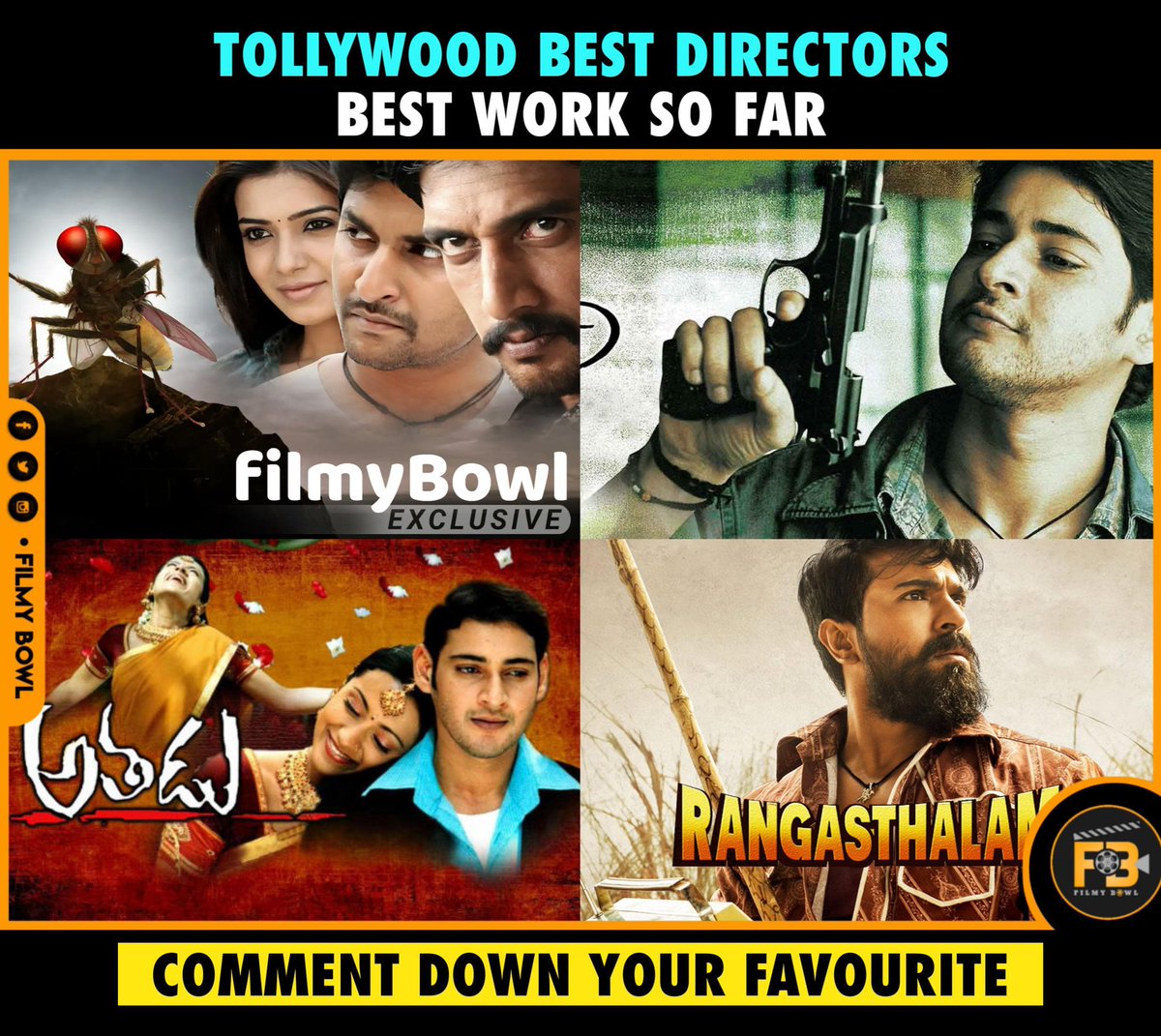 Tollywood Best Directors best work so Far.

Comment down your favorite 👇👇