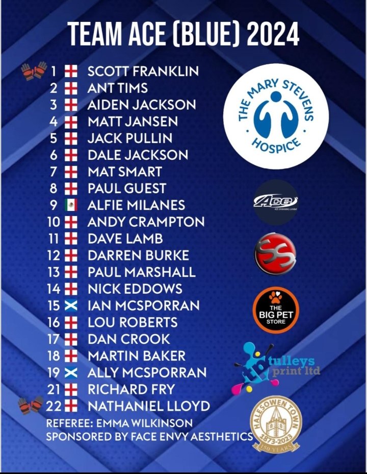 Team Blue💪💙 Delighted to be given the number 10 again 🙌 Had to be part of this again. Couldn't be prouder of our club, and this particular bunch of mates I'm doing this with 💙❤️ 
Over £6000 raised already for The Mary Stevens Hospice. Some fan base. Some club 💙⚽ #TeamAce