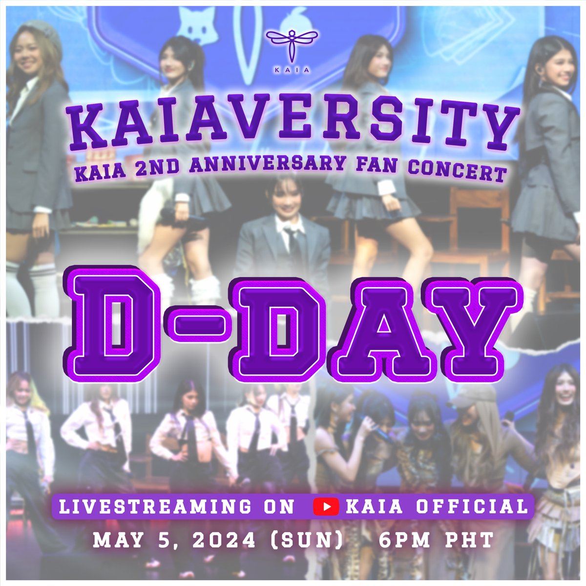 [KAIAVERSITY] It's finally D-DAY for the KAIAVERSITY Fan Concert livestream! Got your snacks and cheers ready?🍿🎉 Livestreaming starts 6PM! KAIAVERSITY LIVESTREAM #KAIA #KAIAVERSITY #2ndKAIAnniversary