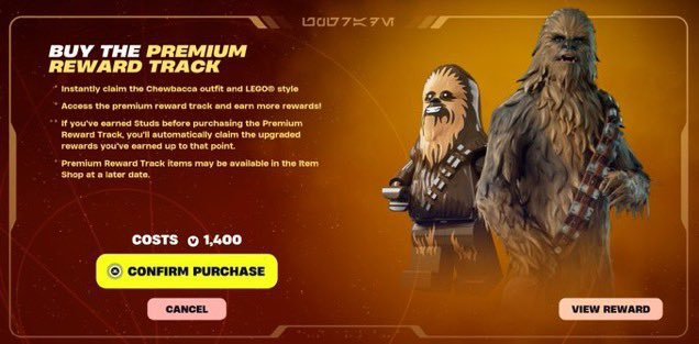 💥LEGO PASS/CHEWBACCA GIVEAWAY💥 How to join: 💥Follow @Tangomgmt_ 💥Like & Retweet this post 💥@ 2 friends in the replies Good luck in 24 hours ⏳ #GiveawayAlert #FortniteGiveaway #FortniteChapter5Season2