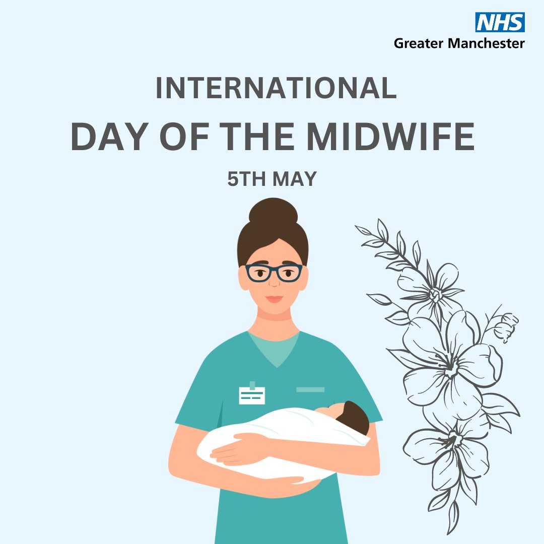 Today is International Day of the Midwife. Our chance to say a big thank you to all our maternity workforce for their amazing work across Greater Manchester helping to safely delivery around 34,000 babies a year! #GMMaternity #InternationalDayOfTheMidwife