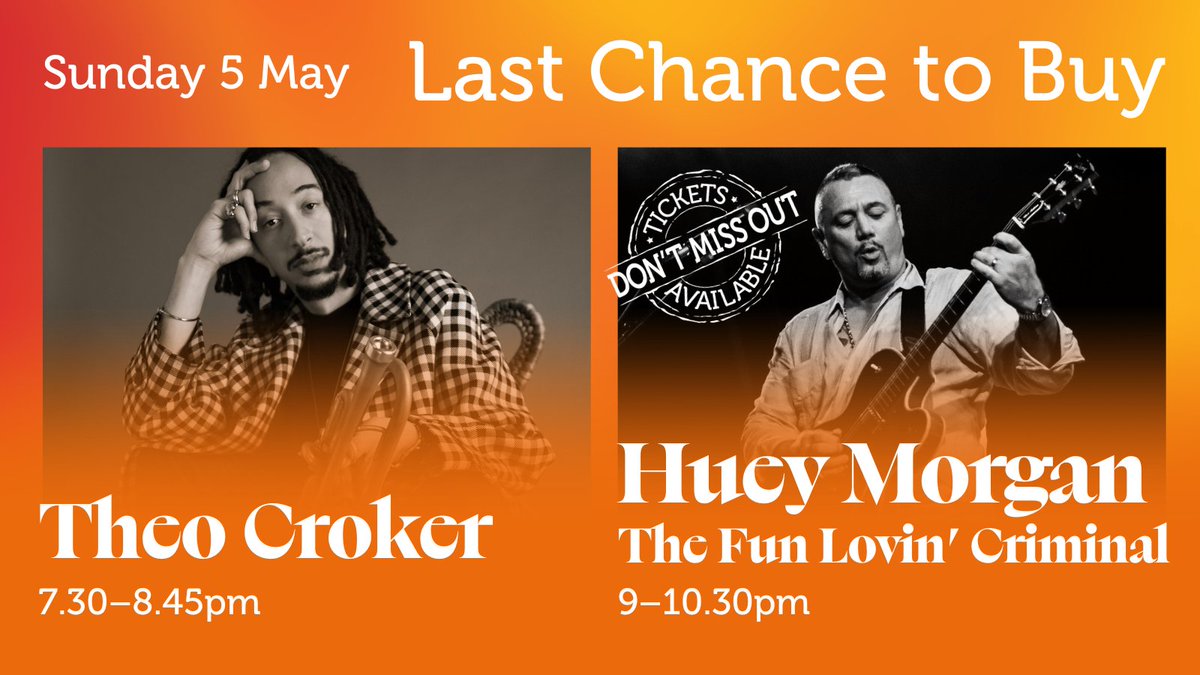 What's On today at #CheltJazzFest 🎪 Join American trumpeter Theo Croker before grabbing some Scooby Snacks with Huey Morgan as well as discovering the incredible talent that is Fatoumata Diawara Check out the full line-up: ow.ly/HFuv50Rwx3T🔗🎟️