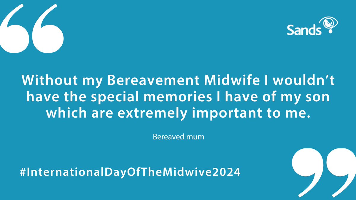 At Sands, we work with health care professionals to improve bereavement care. This #IDM2024, we’re highlighting the positive influence midwives can have following pregnancy or #BabyLoss. Explore our training ⬇️ sands.org.uk/professionals #SandsTraining #PregnancyLoss