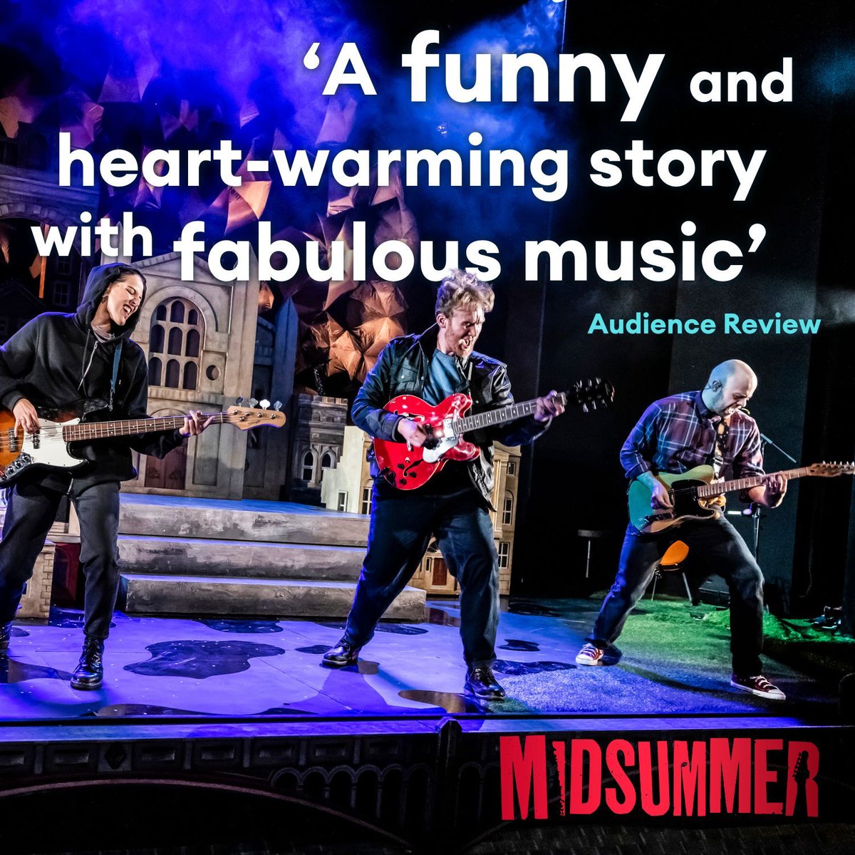 ☂ Audiences are loving #Midsummer! Have you joined us this weekend? Let us know your thoughts in the comments below...🎸

Not booked yet? Get your tickets here: buff.ly/4bmUMX9