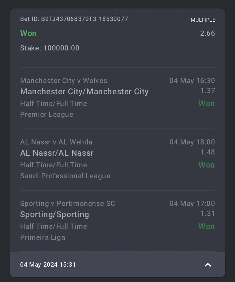 GREEN FLAMES 🔥✅🔥✅🔥✅🔥✅🔥✅🔥✅🔥✅🔥✅🔥✅🔥✅🔥✅🔥 We did it again 💥💥💥 2.6 odds HT/FT acca on Bet9ja won ✅ Congrats to all who played ✅✅ Drop your winning tickets