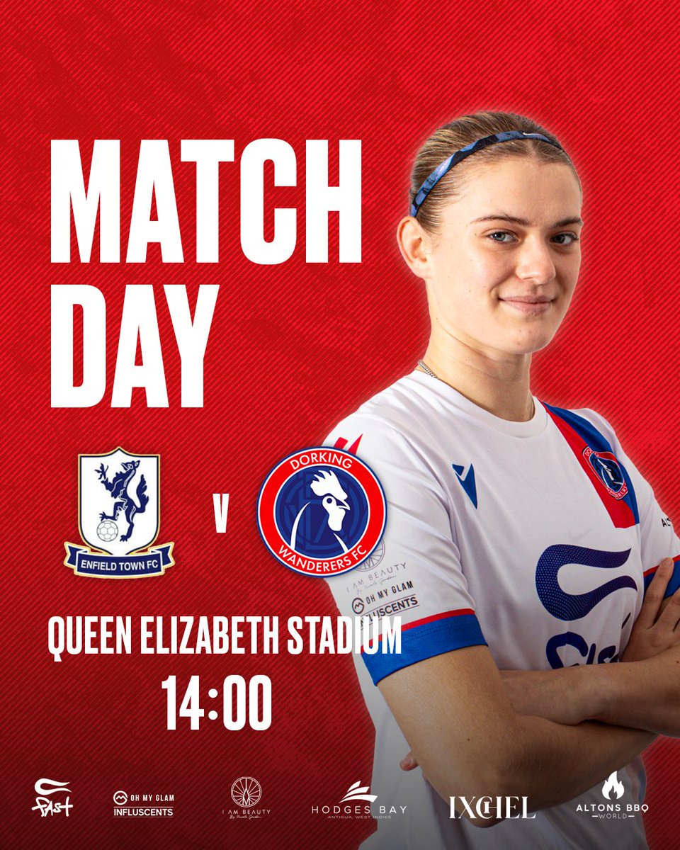 MATCHDAY 🆚 @EnfieldTownLFC 🕚 KO 14:00 🏆 League 🏟 Queen Elizabeth Stadium