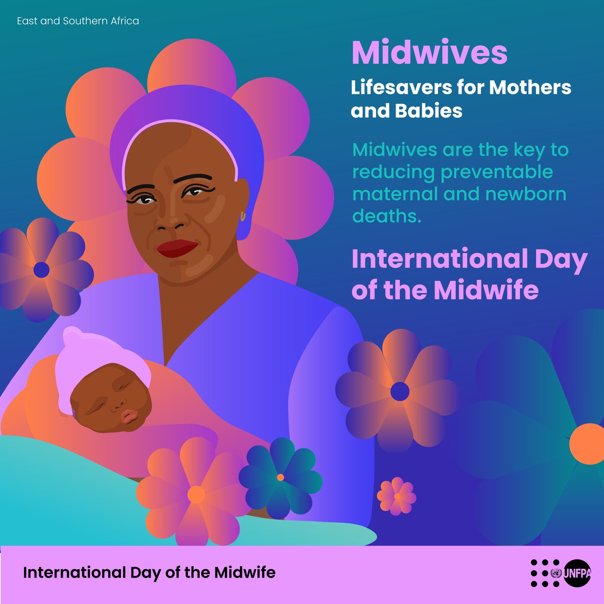 In East and Southern Africa, midwives are the backbone of healthcare, providing 90% of vital services. Let's celebrate their dedication! #MidwivesCare #HealthForAll